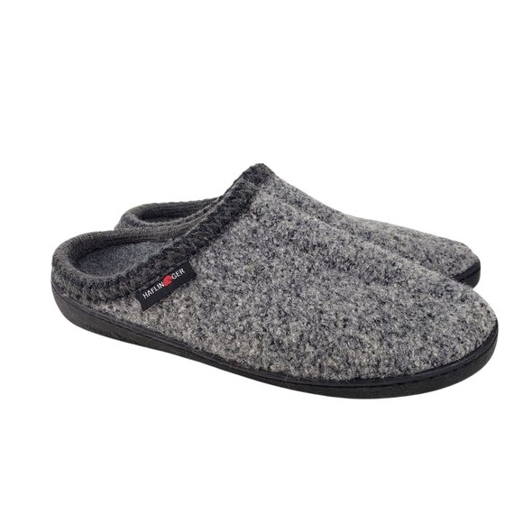 Haflinger Clog Slippers 41 Gray Wool Felt Slip On Indoor Outdoor Comfort Shoes - Picture 1 of 9